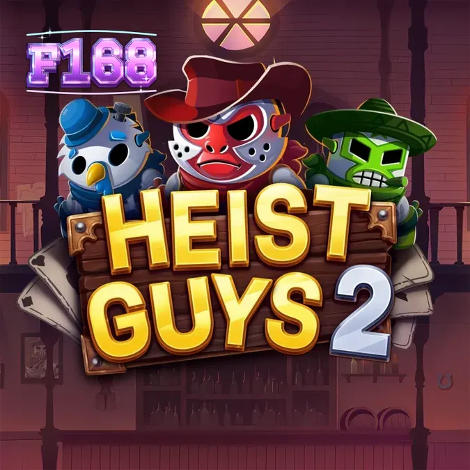 Giao diện trò chơi Heist Guys 2 với các nhân vật và biểu tượng đặc trưng